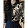 New Women's Lapel Long Sleeve Shirt Casual Loose Hundred Fashion Trend Flower Pattern Ladies Daily Outdoor Travel Clothing