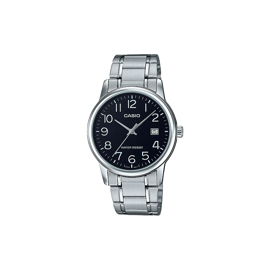 

Casio Standard Series Classic Pointer Fashion Business Simple Retro Artsy Casual Versatile Quartz Movement Stainless Steel Strap MTP-V002D-1B Black Dial