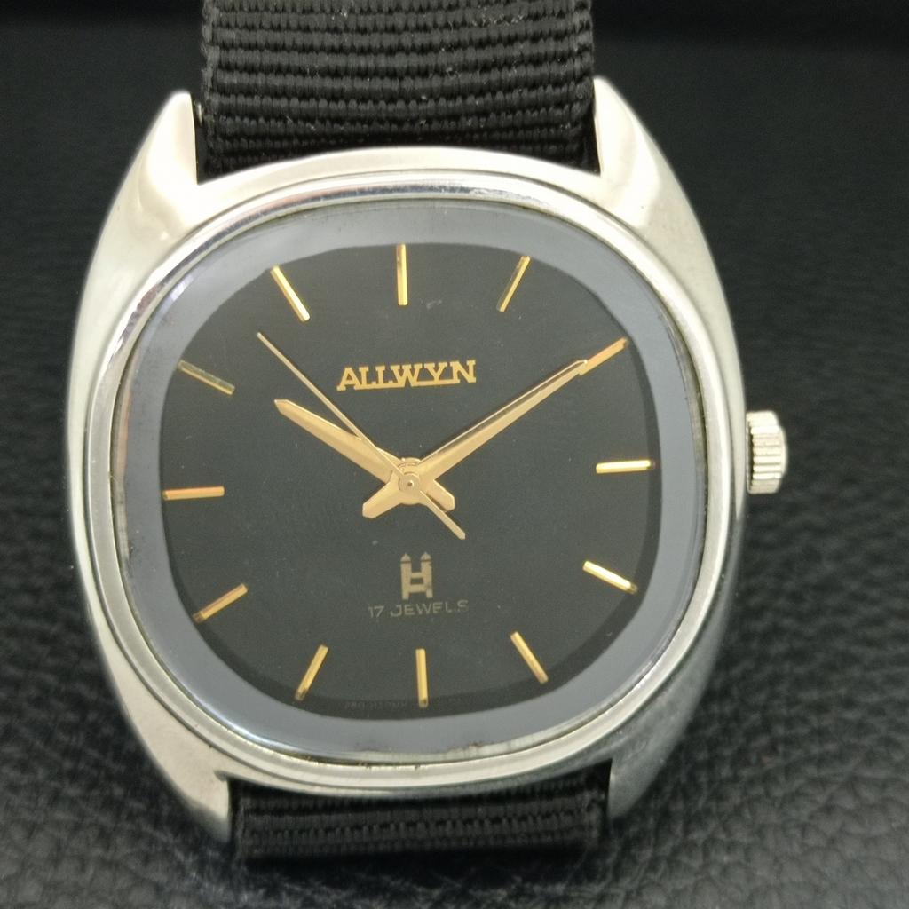 Ceas bărbătesc ALLWYN 6300A cu întoarcere manuală INDIA VINTAGE CADRAN ORIGINAL a706118-1