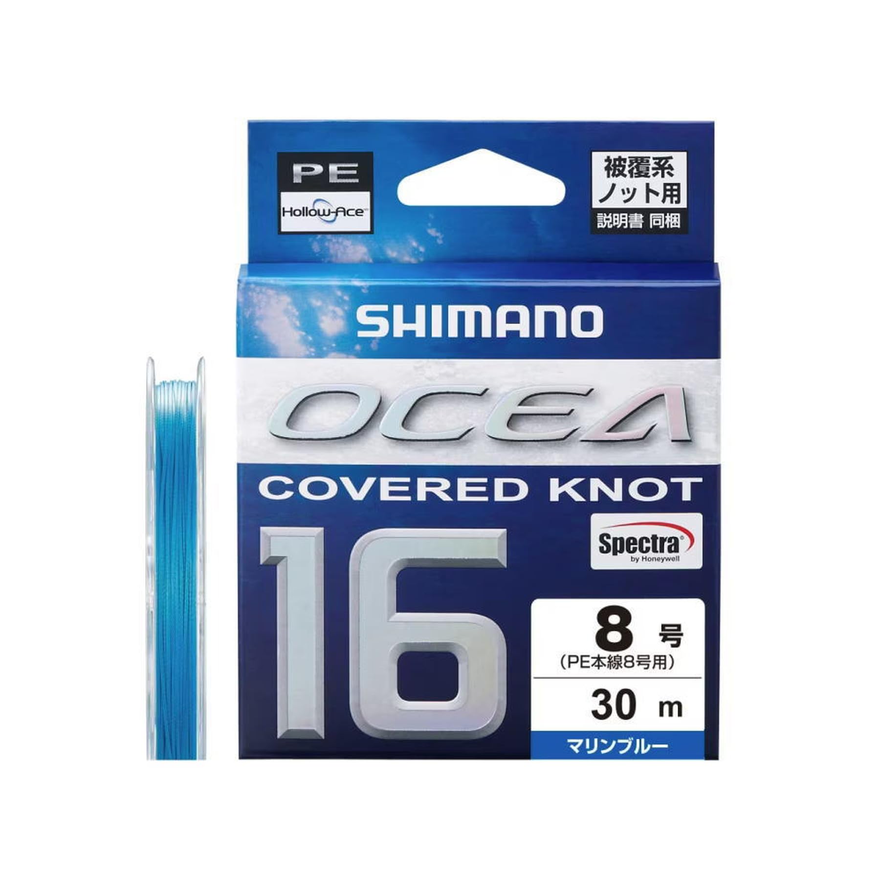 

Shimano Ocea Covered Knot 16 PE Line, 30m, LD-A21Y, Size 8, Marine Blue