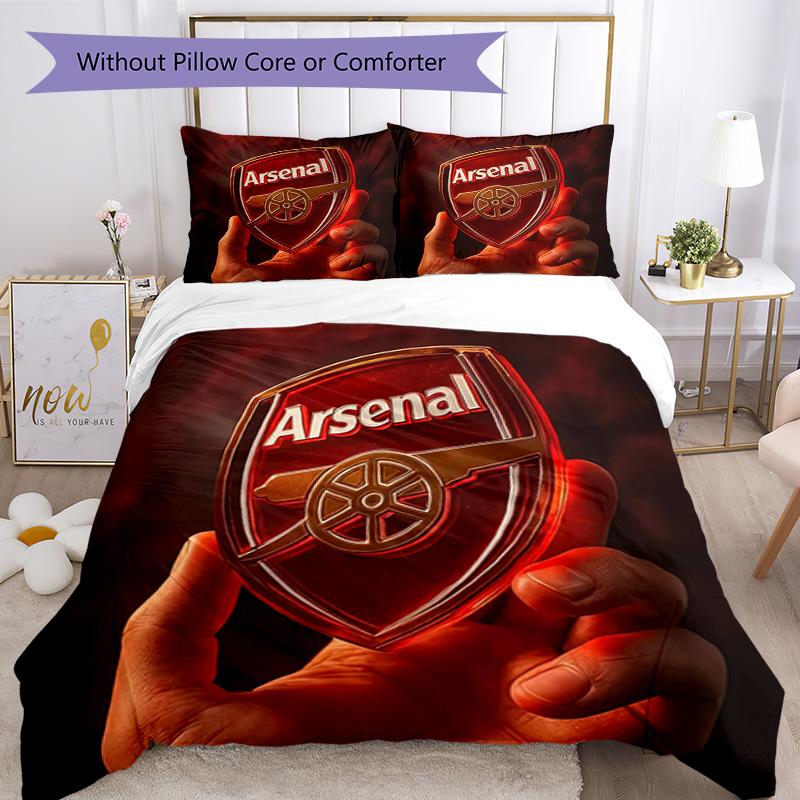Arsenal Bedding Set Breathable Duvet Cover with Pillowcases Decorative Bed Linen for Bedroom Home Decoration Birthday Gift