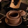 Coarse Pottery Old Rock Clay Raw Gaiwan Ore Handmade Tea Tureen  Anti-Scald Large Tea Bowl Chinese Traditional Tea Set Household