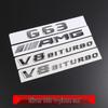 Compatible with Mercedes G63 Rear Emblem & V8 BITURBO AMG Side Sticker.