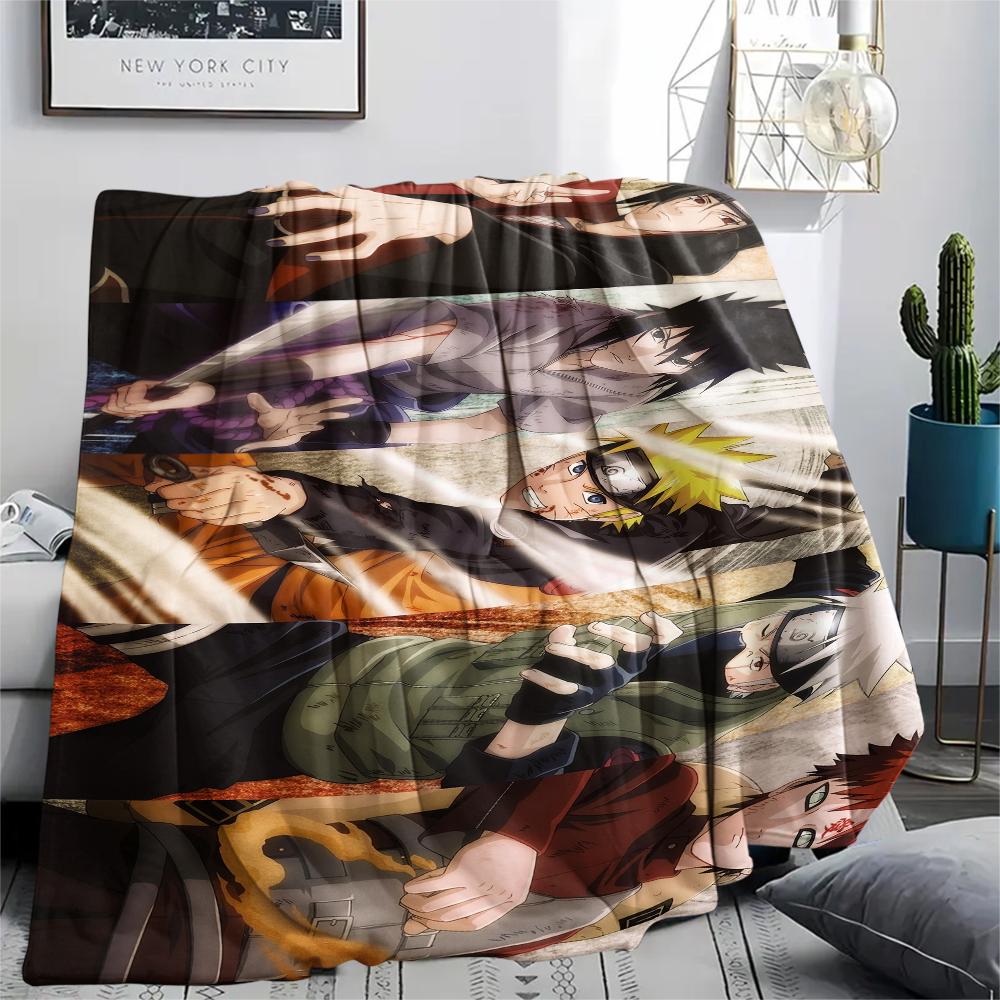 Anime Naruto pattern Flannel Blanket, High quality Comfortable for All Seasons, Home Decor, Warmth and Comfort, Perfect for Gifts.