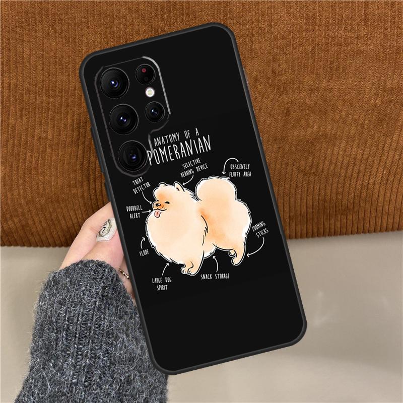Pomeranian Dog Phone Case For Samsung Galaxy S23 S24 S25 Ultra S9 S10 S22 Plus S20 FE S21 FE Back Cover