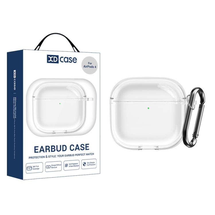 

XDcase Transparent TPU Earbud Protective Case with Carabiner For AirPods 4