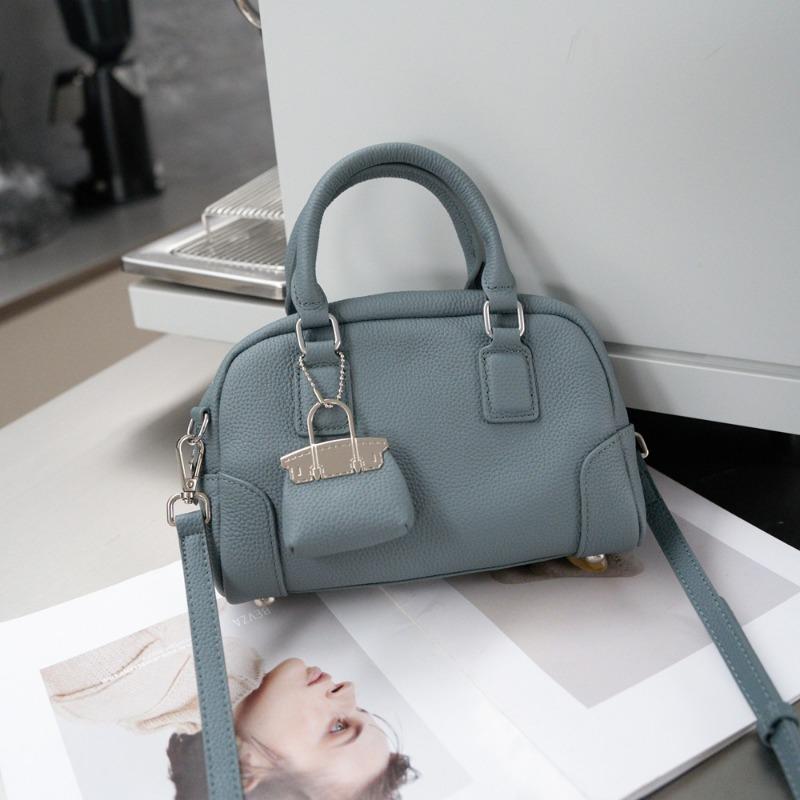 Fashionable Women's Bag Genuine Leather Hand-held Boston Bag Single-shoulder Versatile Crossbody Bag