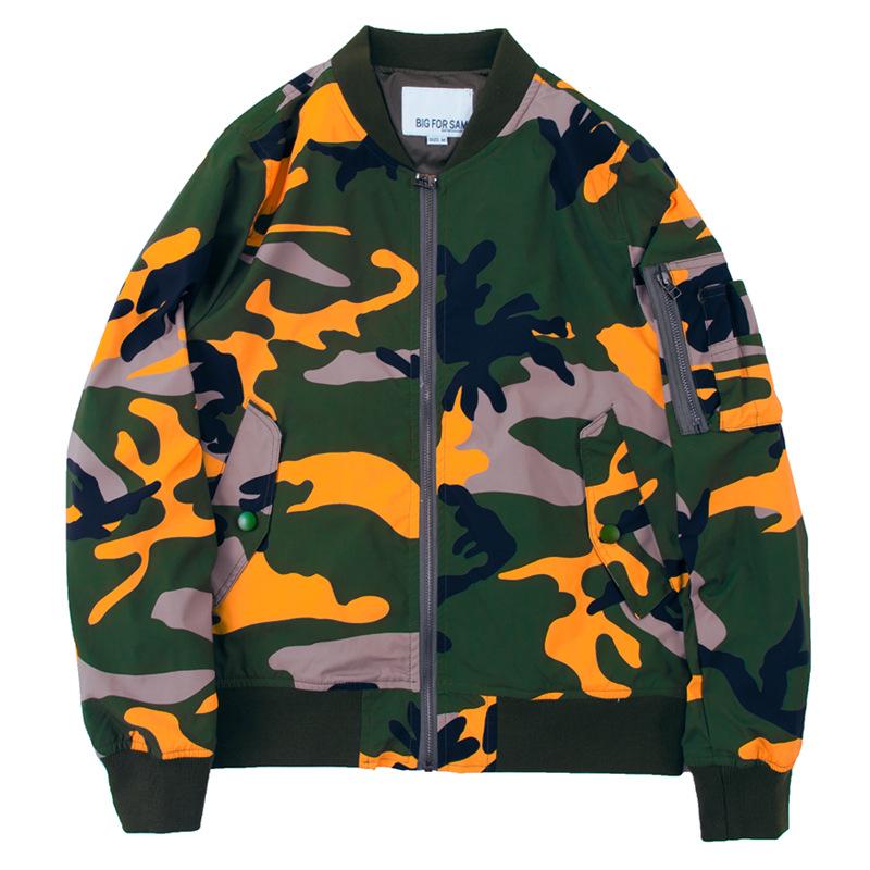 Męska kurtka pilotka MA1 w kamuflażu: Modna kurtka bejsbolowa inspirowana Siłami Powietrznymi USA na jesień/zimę