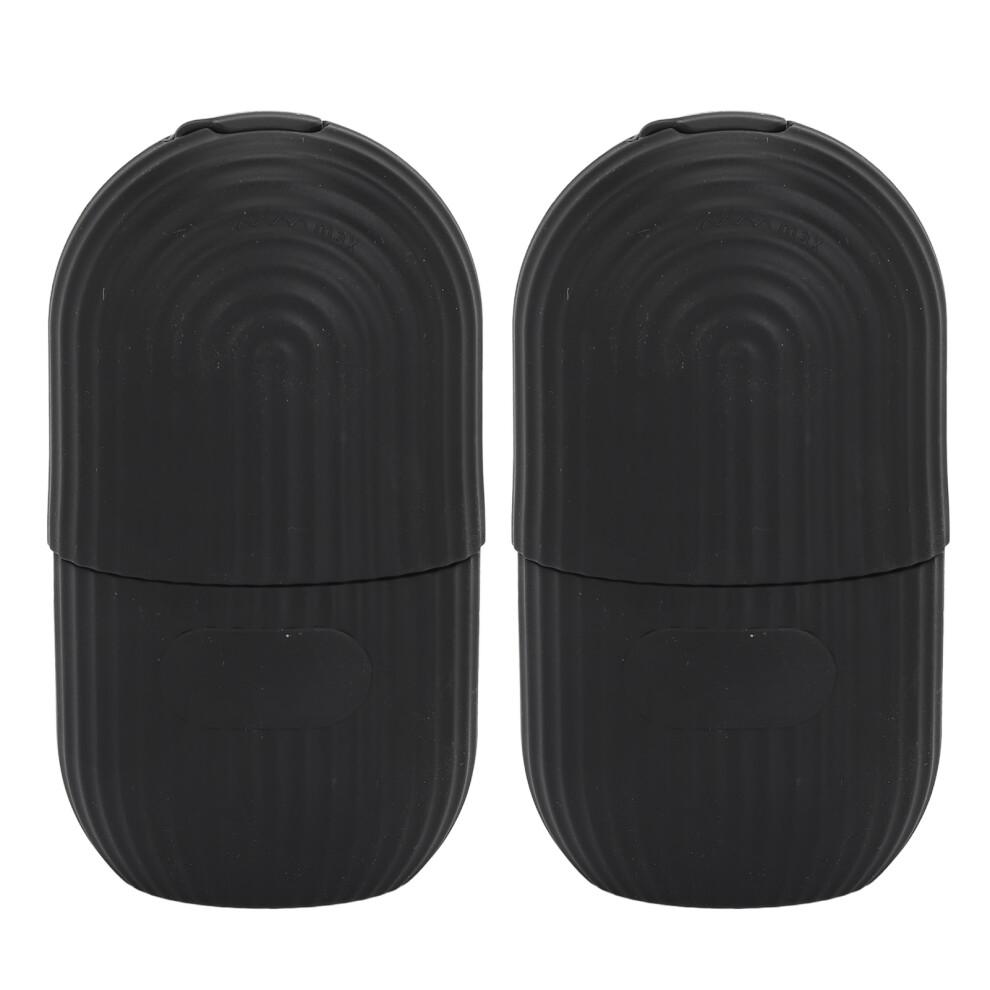 2pcs Ice Face Roller Reducing Puffiness Silicone Facial Eye Cold Roller Massage Tool for Home Black