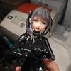 26cm Kurokawa Miu Menina de Anime Figura de Ação GK Traje de Látex Preto Modelo Colecionável Decoração de Mesa Presente Para Fãs Articulada Posável Escala Detalhada 2