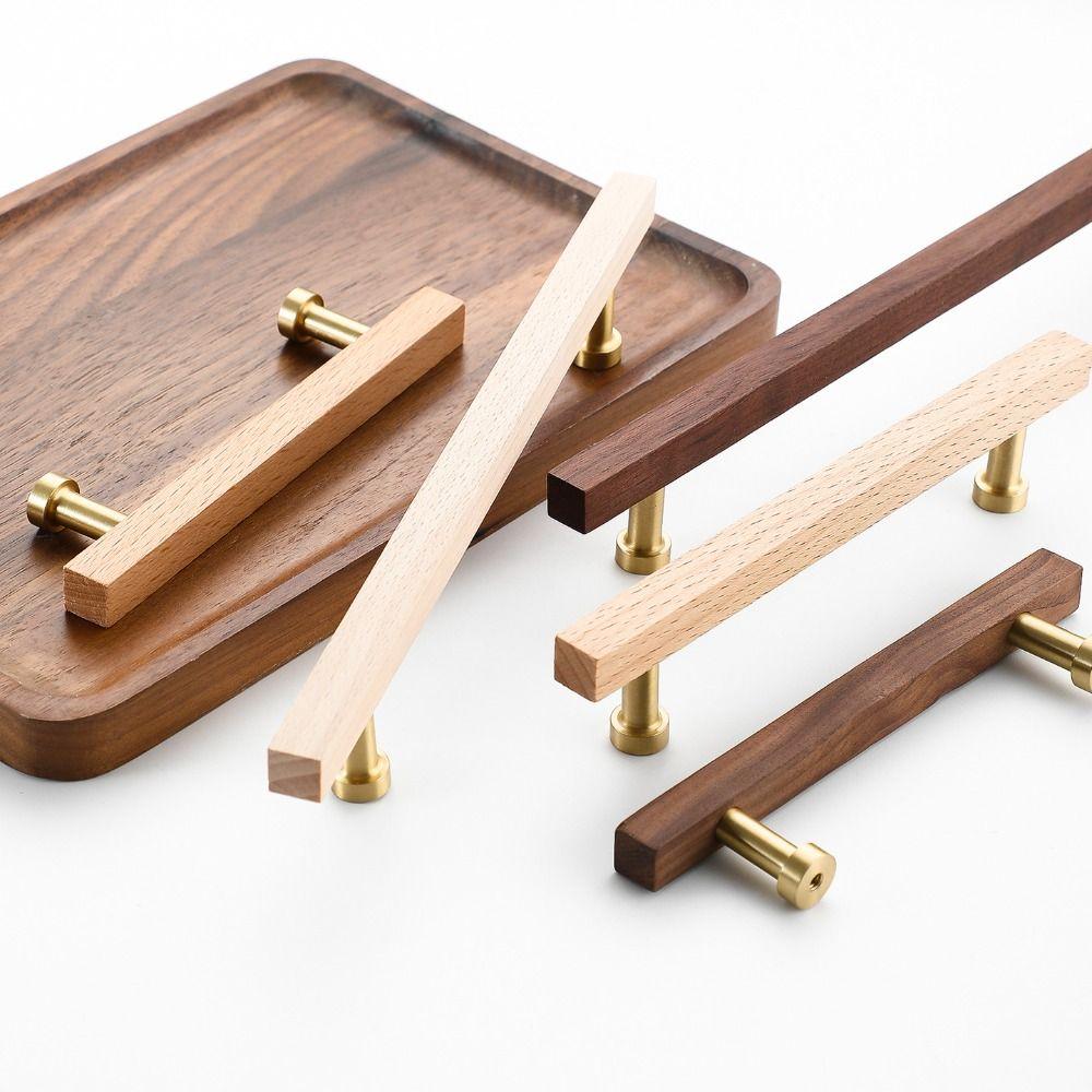 Buchenholz Holzschrankgriffe Luxusdesign Schrankknöpfe High-End Holzgriffe Schrank