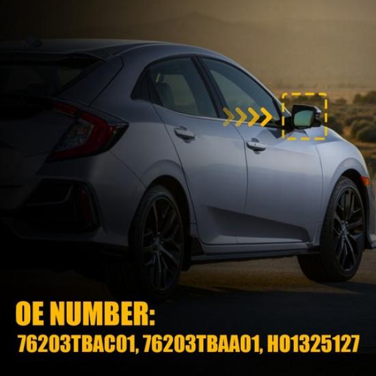 Heated For 16-21 Honda Civic Wing Mirror Glass passenger Right Side 76253TBAA01