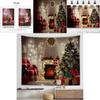 Christmas Fireplace Wall Banner With Durable Polyester Material For Festive Events