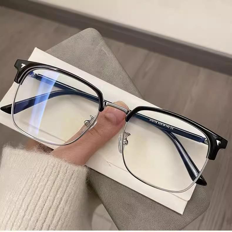 

Men s Photochromic Colored Glasses Half Frame Anti Blue Light Glasses Man Eye Protection Myopia Glasses -1.0 1.5 2.0 2.5 3.5 4.0 -3.0