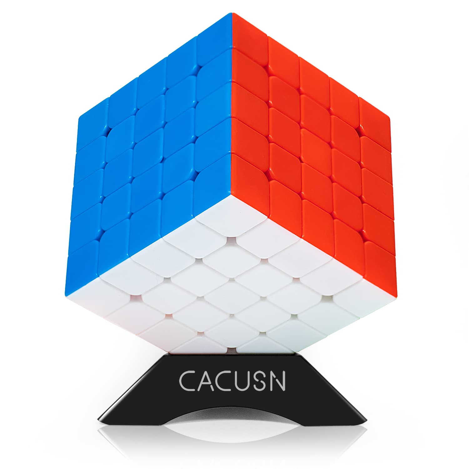 

CACUSN 3D головоломка 5x5x5 Плавное вращение Куб для соревнований Цветовая схема мирового стандарта Поставляется с подставкой Без наклеек
