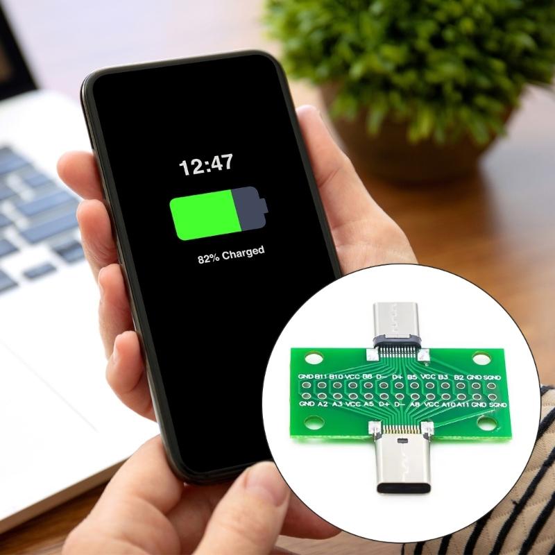 Reversible USB Type C 3.1 Test Interfaces Board 2x13Pin to 2.54mm Connectors Adapter for Device Testing