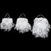 Santa Claus Beard Curly Fluffy Costume Adults/Kids Christmas Performance Santa Fake White Handlebar Mustache for Cosplay Party