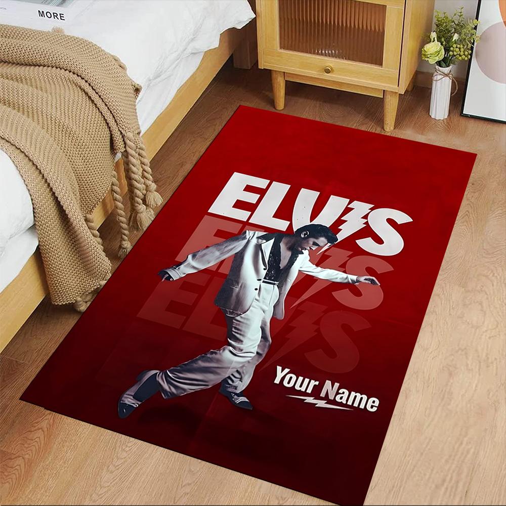 Elvis Presley Personalized Text Floor Mat Design for Dormitory Balcony Decorate room Dining Room Antislip Carpet Office home decor