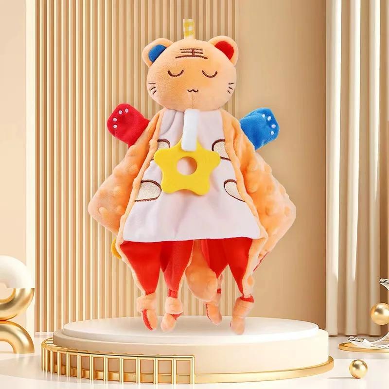Baby Sleep Plush Hand Doll Comfort Toy New Cartoon Cute Animal Comfort Towel Baby Accessible Bite Resistant Soft Comfort Doll