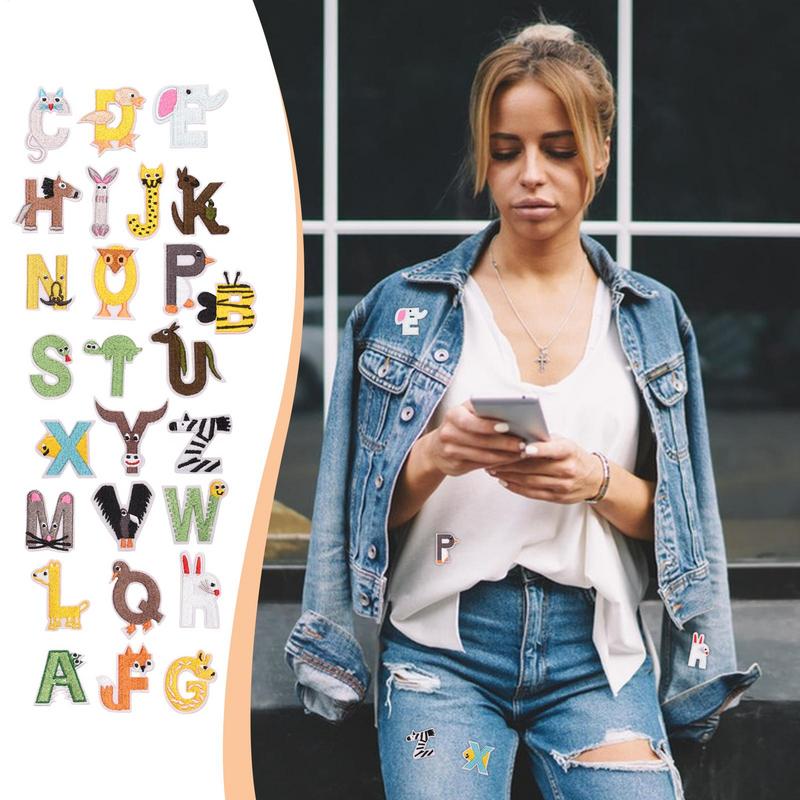 Embroidered Iron On Patches Decorative Patches With Letter Design For Clothes Colorful Embroidered Supplies For Bag