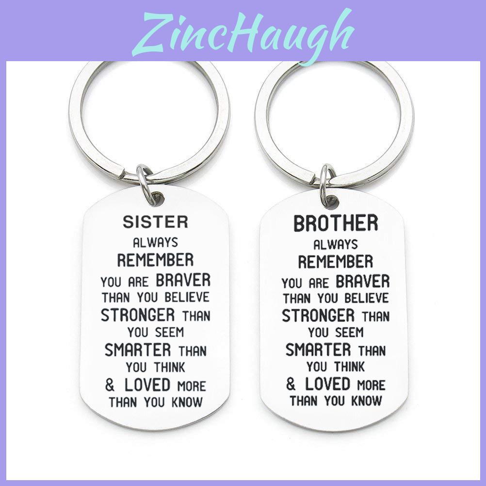 Stylish Wish Brother/sister Remember You Are Brave Titanium Steel Ring
