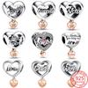 S925 Silver Heart Charm Jewelry Gift for Daughter Mom Wife Sister Romantic Love You Family Necklace Bracelet
