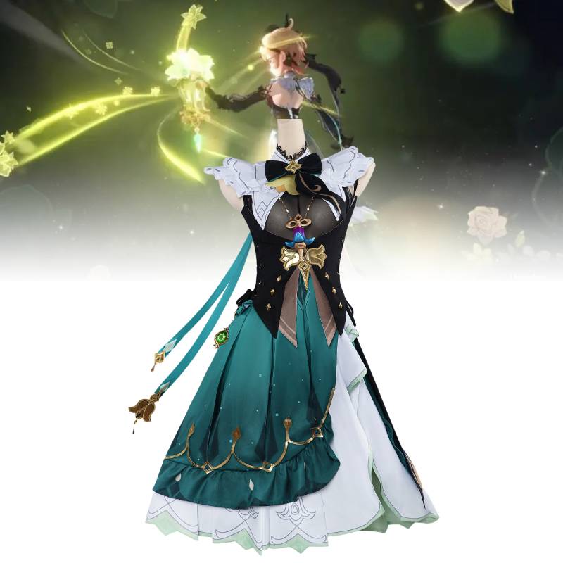 Emilie Genshin Impact Cosplay Costume Role Playing Dress Outfit Polyester Women