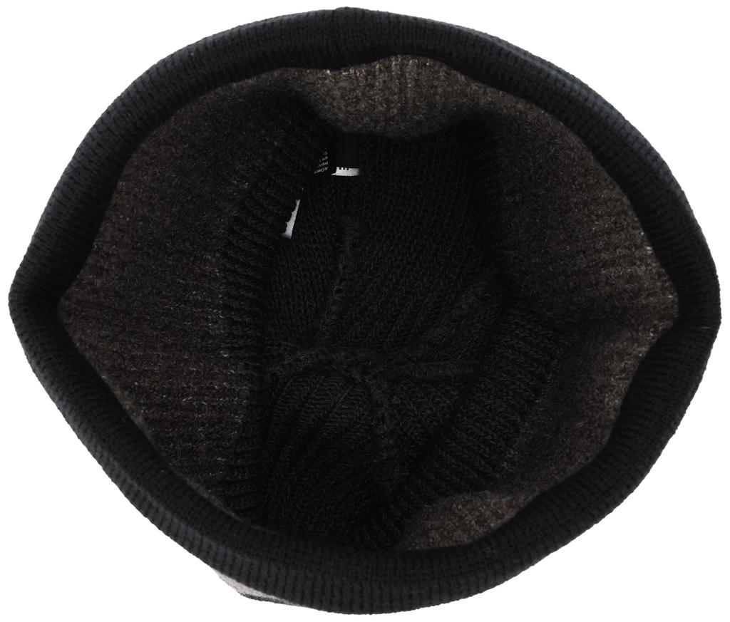Descente Knit Simple DWBWJC63 BLK Cap, HEATNAVI, Warm, Sweat-Wicking, Quick-Drying, Antibacterial, Odor-Resistant, Design, Men's,
