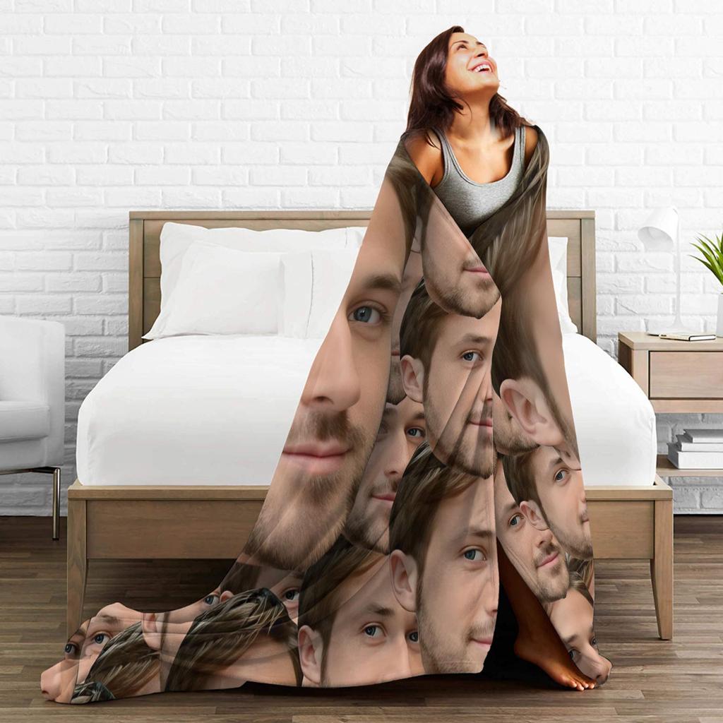 Ryan Gosling Collage Blanket Girls Flannel Throw Blanket For Bedroom Soft Design Quality Bedspread Gift