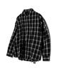 STANDARDERROR 87-Stan092 Vintage Wald Oversized Langarm Karomuster Hemd Schwarz