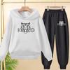 Children's 3-12Yrs Tiger print Pullover Hoodie Boys Girls Toddler Sweatshirt+Trousers Casual Fashion Charming Sports Jogging Set
