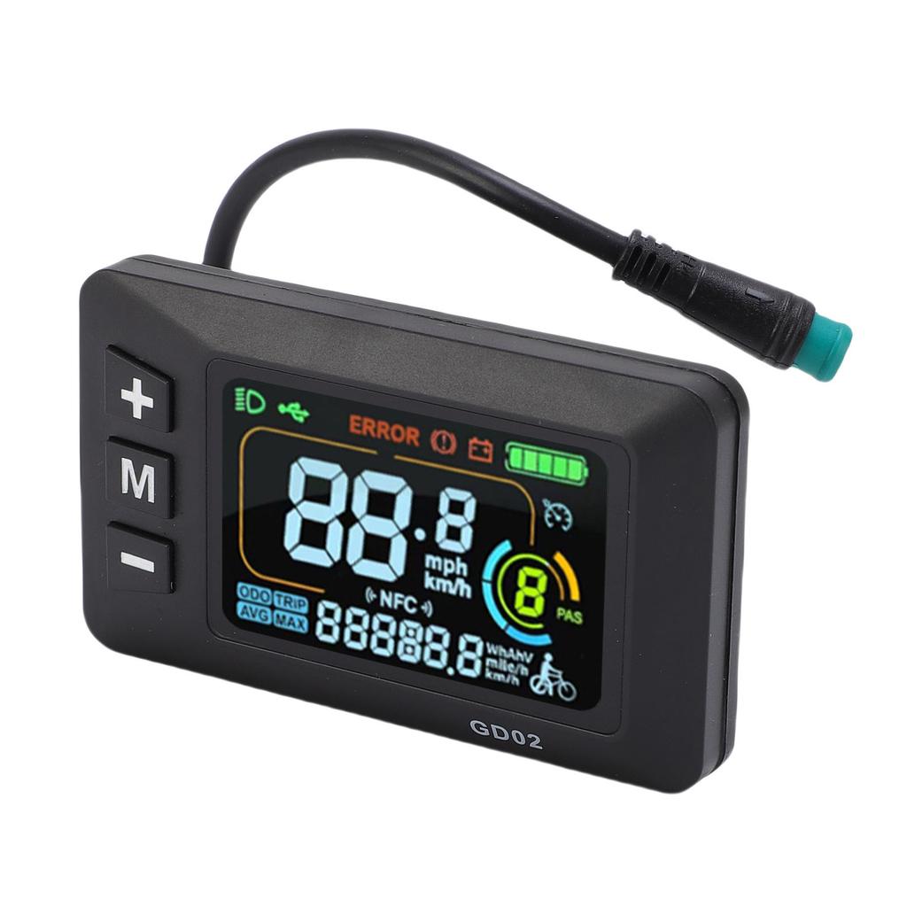 Electric Bike LCD Display High Definition Backlit Color Screen Water Proof Connector Electric Scooter Display Panel
