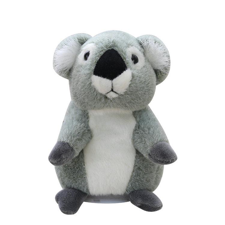 Yeni Gelen 18CM Konuşan Koala Evcil Hayvan Peluş Oyuncaklar Söylediğinizi Tekrarlar Eğitici Oyuncak Hamster Bebek Hediye
