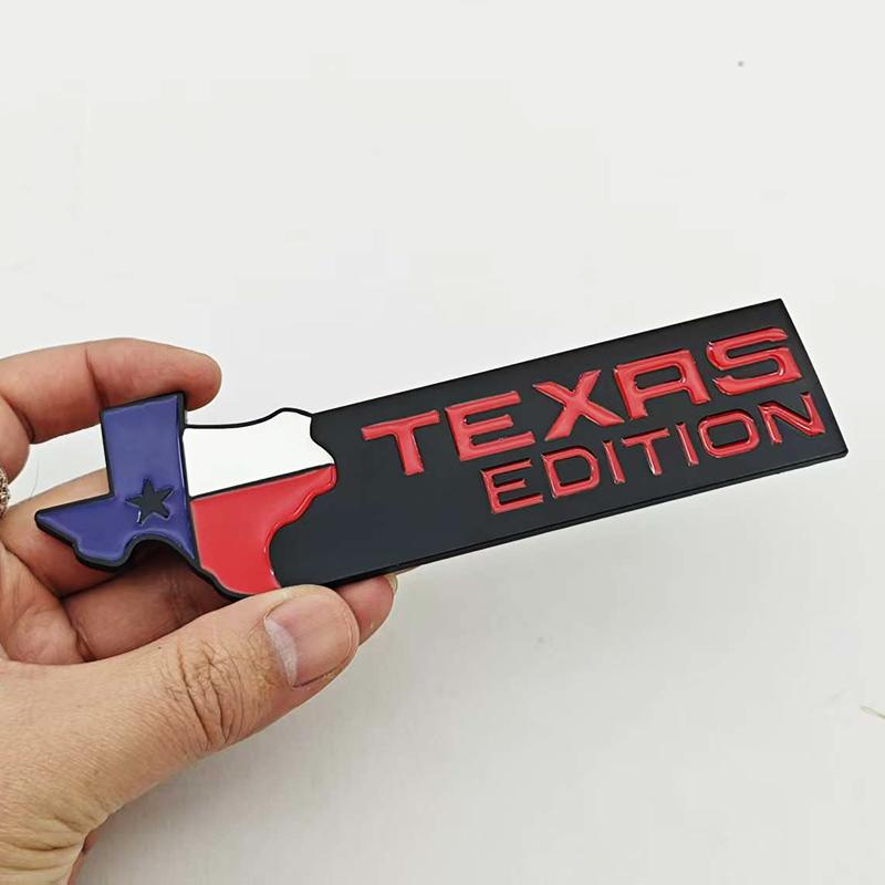 New 1pc 3D Metal Car Sticker Logo TEXAS EDITION Star Rear Trunk Badg Fender Side Emblem Decals For Chevy GMC SILVERADO SIERRA