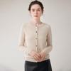 2026 Spring/Autumn Women's Baby Cashmere Round Neck Loose Knit Cardigan Sweater