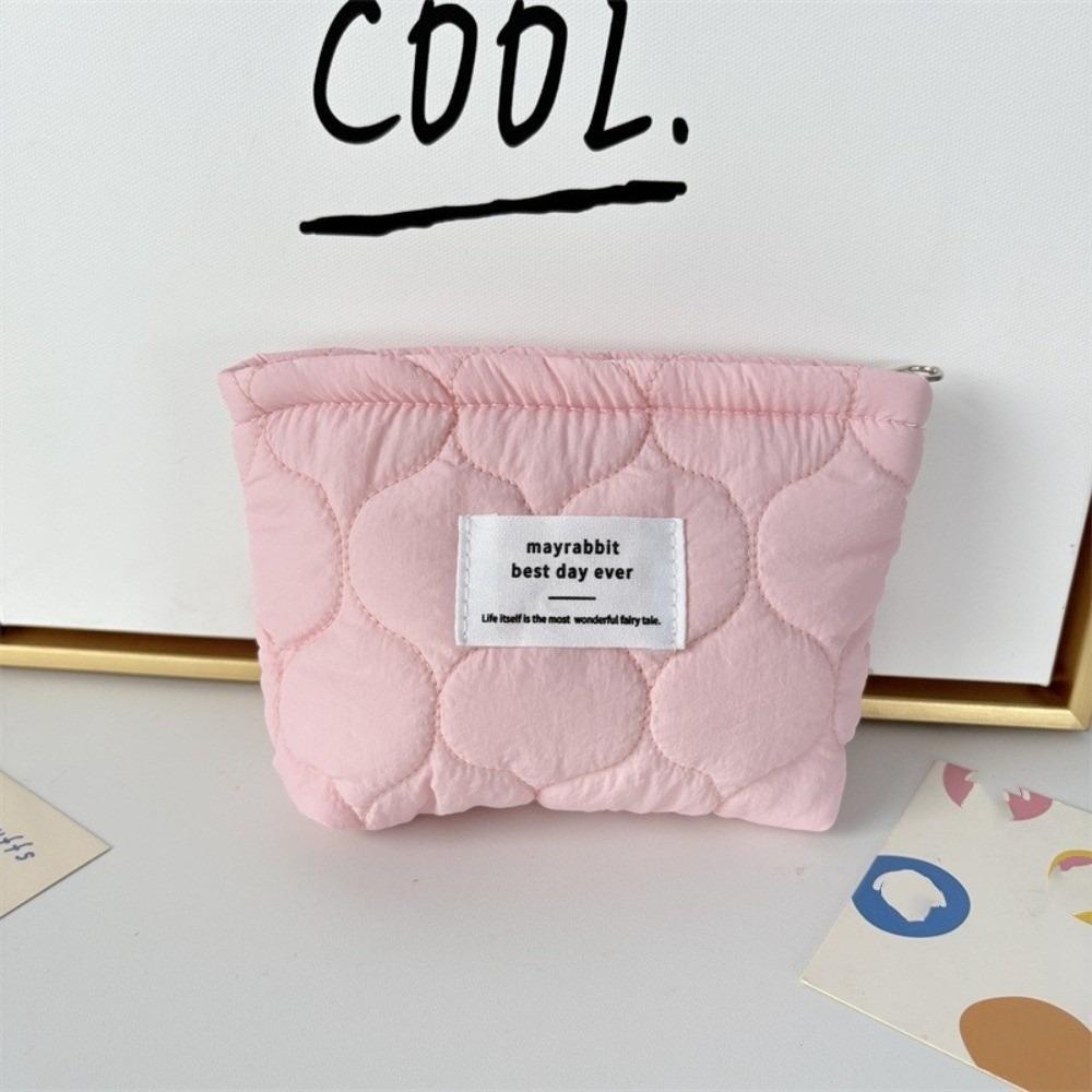 

Multifunctional Large Capacity Makeup Bag Portable Durable Storage Bag Stationery Organizer Trendy Cosmetic Bag Student Use розовый