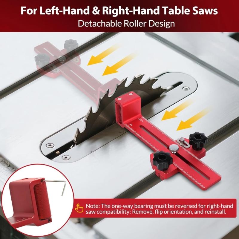Double Bearing Guided Woodworking Jig Thin Rips Jig For Band Sawer Planers With Quick Locking Fence System