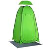 Outdoor Camping Shower Tent with Zippered Door. Storage Bag and Hook. 126x124x189cm. Green