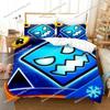 Nová sada povlečení Geometry Dash Jednolůžko Twin Full Queen King Velikost Postelová Sada Pro Dospělé Děti Ložnice Povlak na přikrývku Sady 3D Tisk Hra Anime