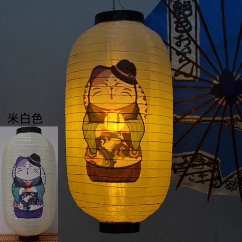 Japanese-style Lucky Cat Waterproof Lanterns Sake Izakaya Sushi Lamian Noodles Cuisine Restaurant Advertising Holiday Decorative