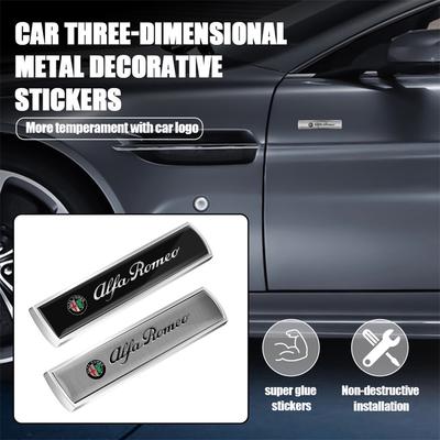 Car Styling 3D Metal Badge Sticker Car Decoration Accessories For Giulietta Tonale GT Mito Brera Stelvio F1 Giulia