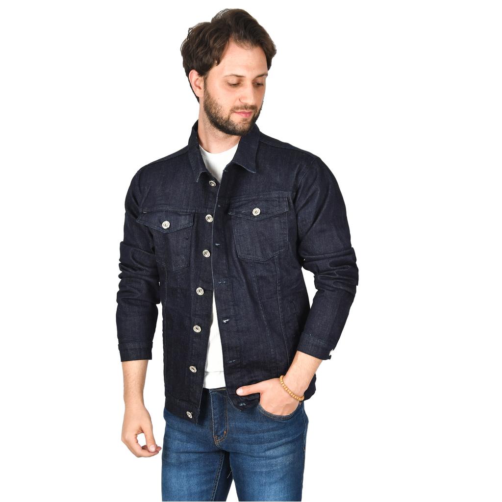

DeepSEA Slim Cut Джинсовая куртка на металлических пуговицах из лайкры 2300403 M чёрный