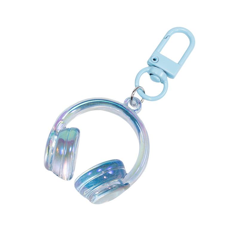 Niedlicher Kreativer 3D Kopfhörer Anhänger Schlüsselanhänger Handykette Kopfhörer Charm Rucksack Hängedekoration Zubehör Geschenk