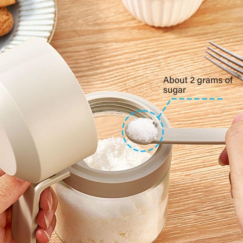 Transparent Seasoning and Spices Jar for Cooking Multipurpose Kitchen Condiment Bottle with Spoon and Lid