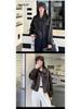 2025 Women's Retro Distressed Leather Jacket - Spring/Autumn Short Style with Motorcycle Lapel