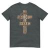 Easter He Is Risen Cross Religious Design For Christians Tshirt