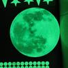 Luminous Wall Stickers Baby Kids Bedroom Home Decor Moon Stars Luminous Fluorescent Wall Stickers