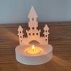 Castle House Candle Holder Resins Moulds Gypsum Clay Molds Candlesticks Silicone Molds Castings Molds Home Decorations
