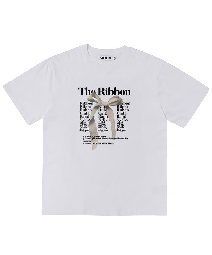 Match Glove The Ribbon Oversized Tee (White) White/Free