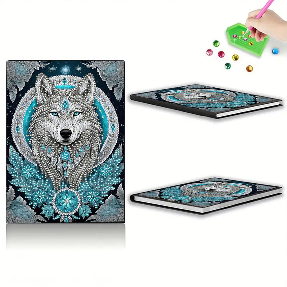 50-Page A5 Size Diamond Painting Diary Book Crystal Notepad Sketchbook Diamond Painting Notebook Set Holiday Birthday Gift